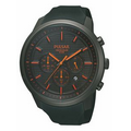 Pulsar Men's Chronograph Black Ion Red Accent Watch